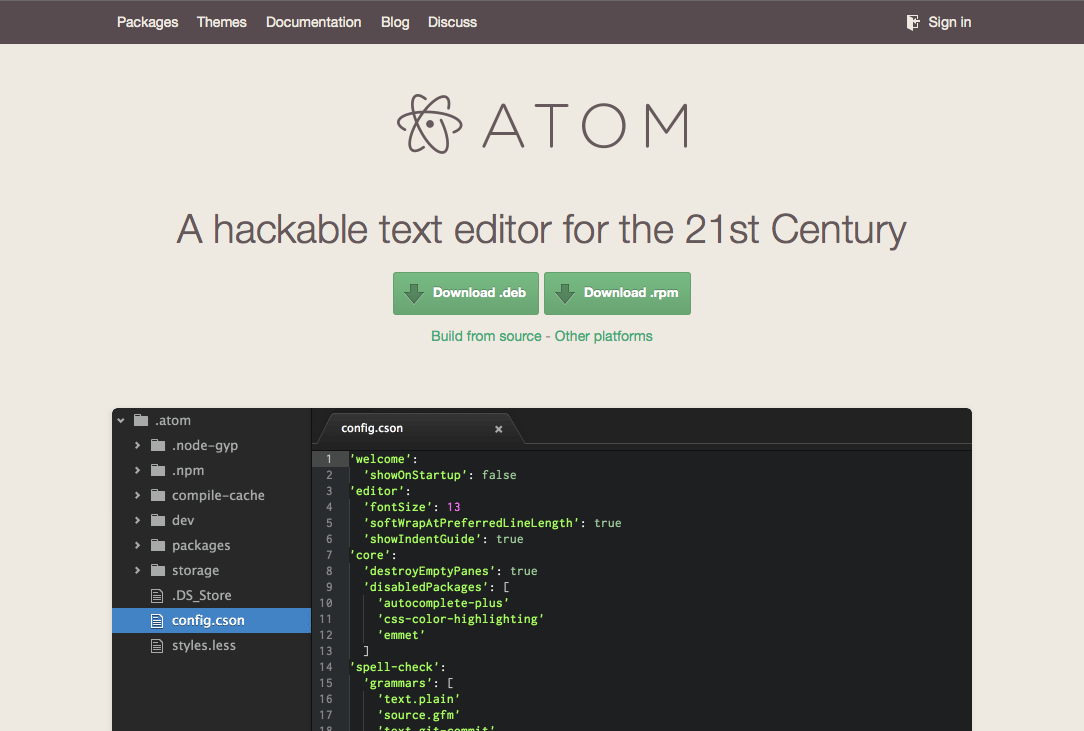 atom text editor