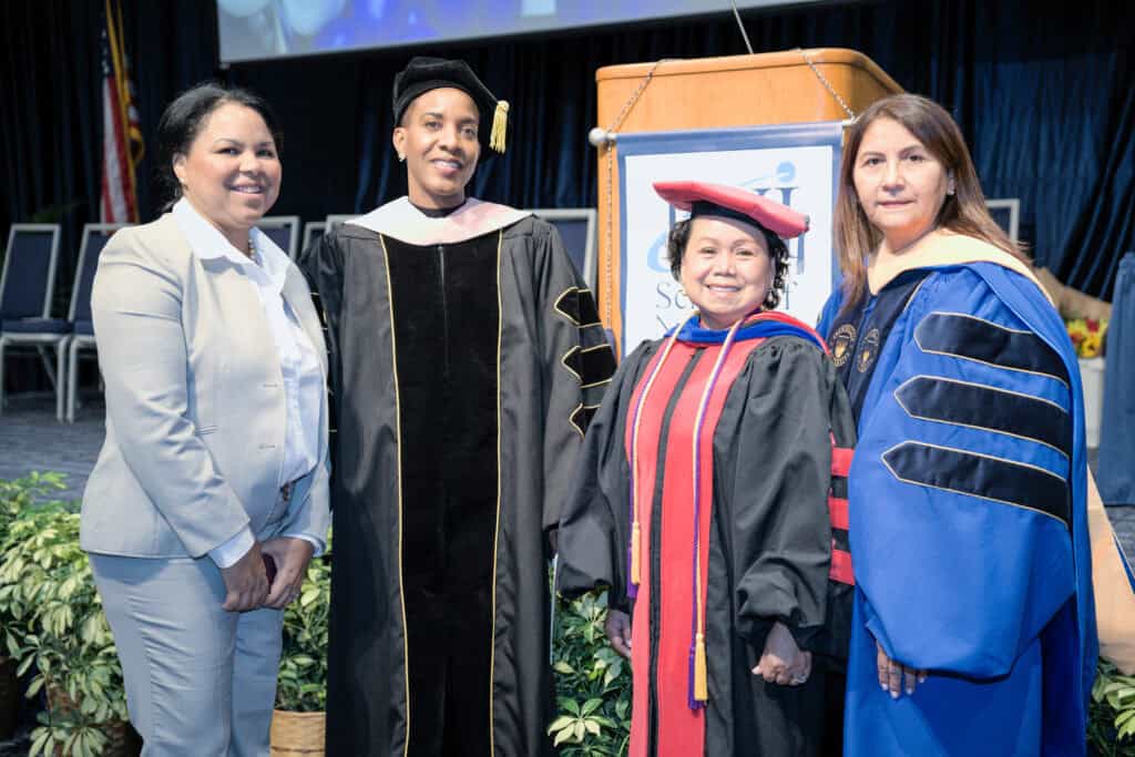 nursing faculty with guest speaker