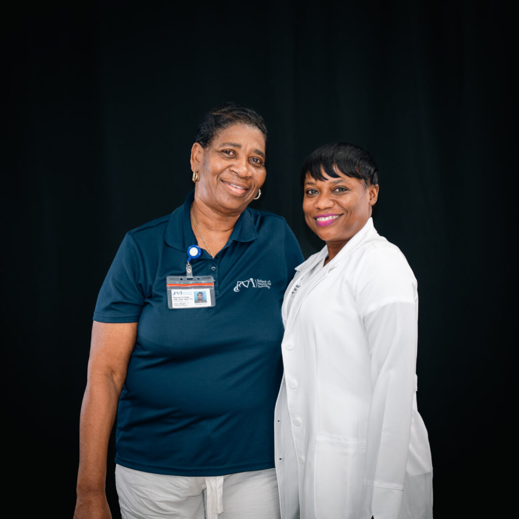 dr. forbes with nursing student