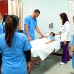 Practical Nursing students practicing their skills